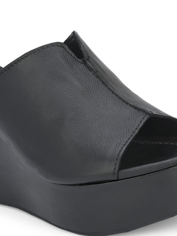 Women's Genuine Sheep Leather Stylish Ultra Light Weight High Platform Heel Sandal / Premium Collection