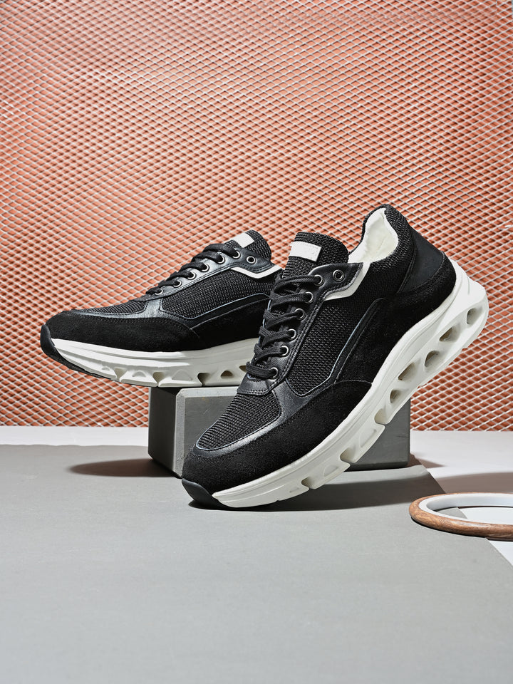 Men's Brown Suede Casual Lace-Up Sneakers