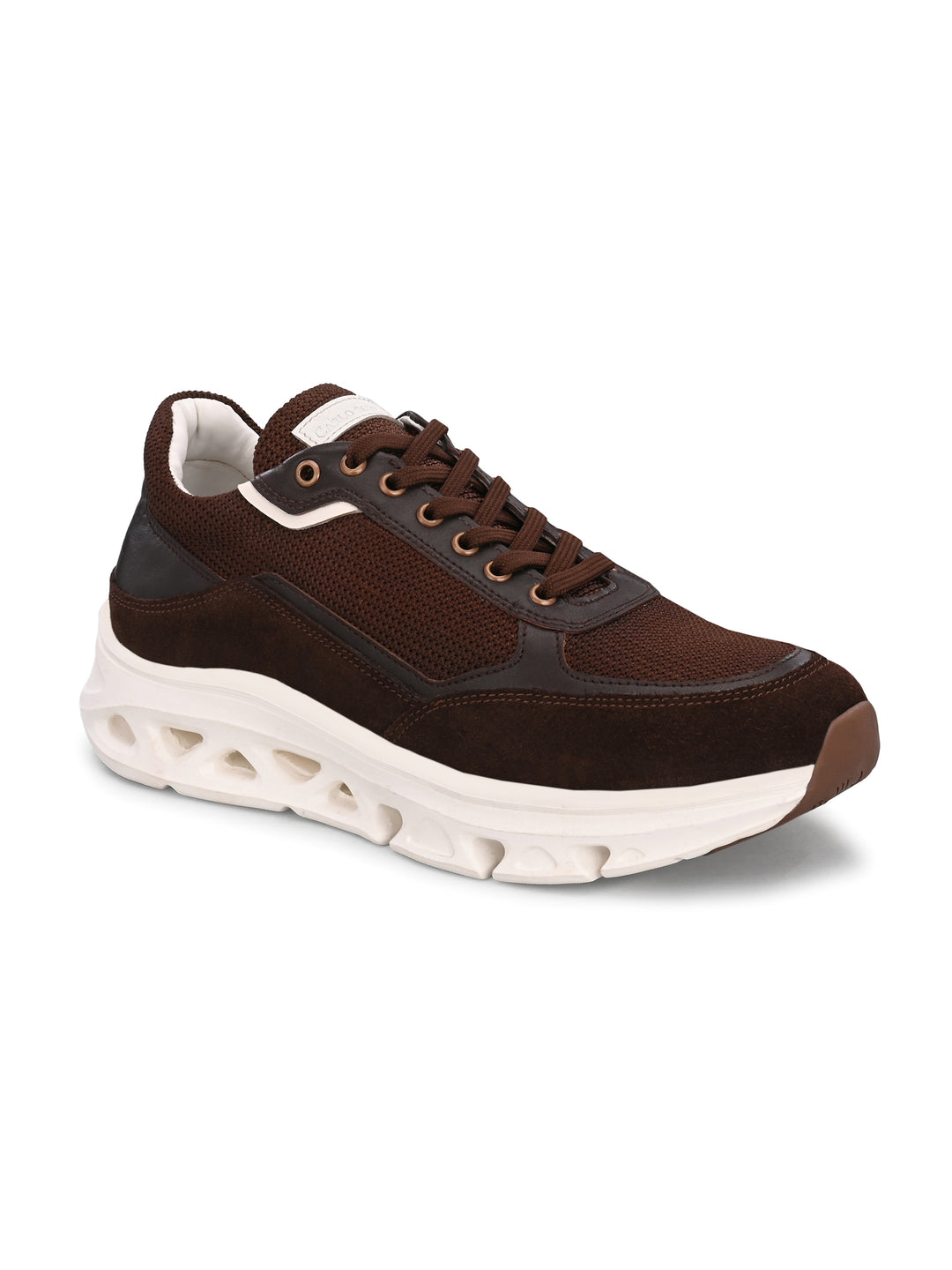 Men's Brown Suede Casual Lace-Up Sneakers