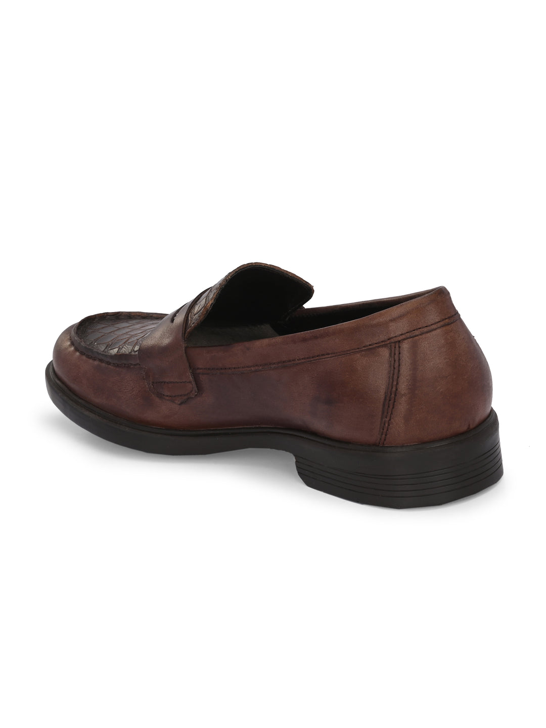 CARLO ROMANO PREMIUM CROCODILE PRINTED LEATHER MOCCASIN SHOES FOR MEN