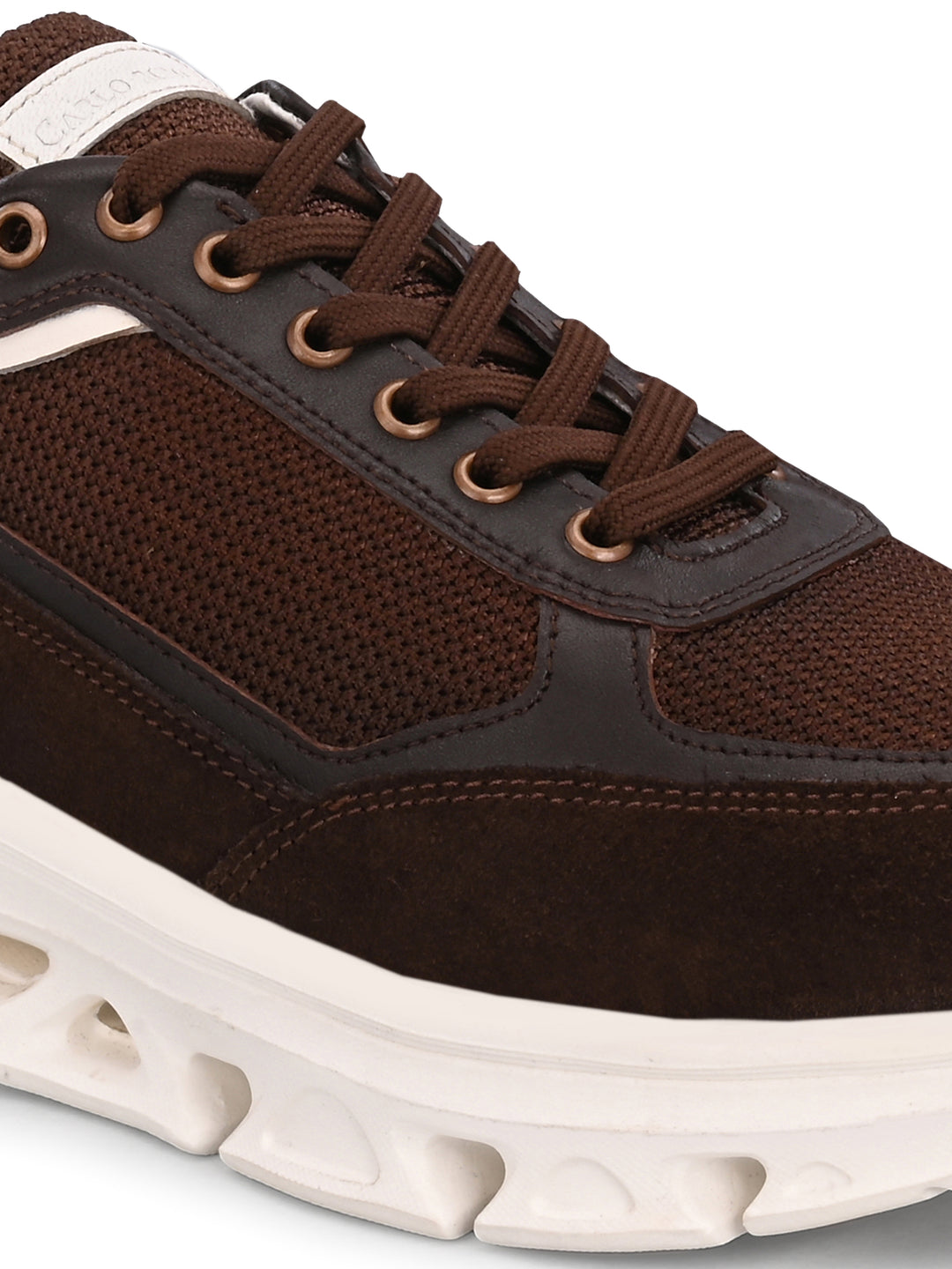 Men's Brown Suede Casual Lace-Up Sneakers