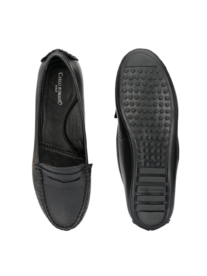 Women's Genuine Milled Leather Casual Loafer Moccasin