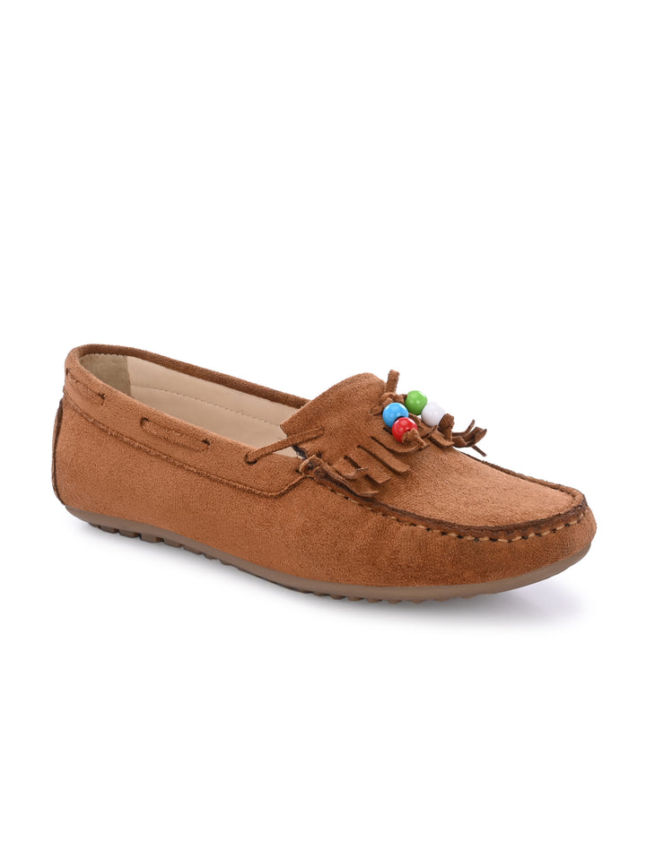Women Tan Vegan Leather Casual loafer