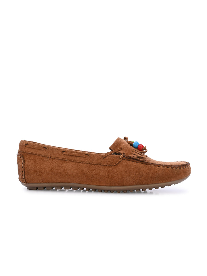 Women Tan Vegan Leather Casual loafer