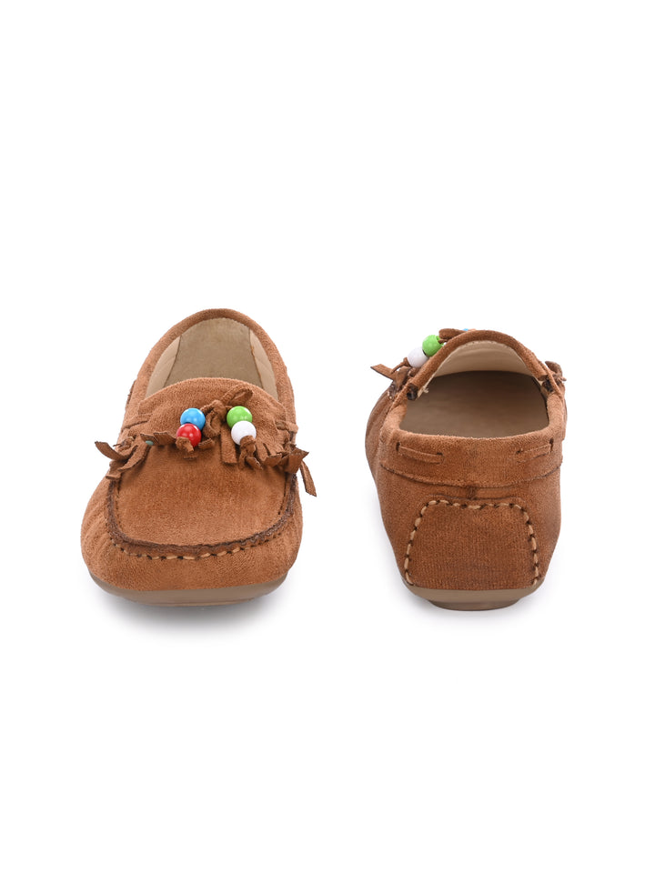 Women Tan Vegan Leather Casual loafer