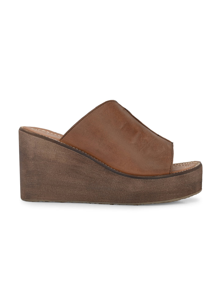 Women's Genuine Sheep Leather Ultra Light Weight High Heel Sandal