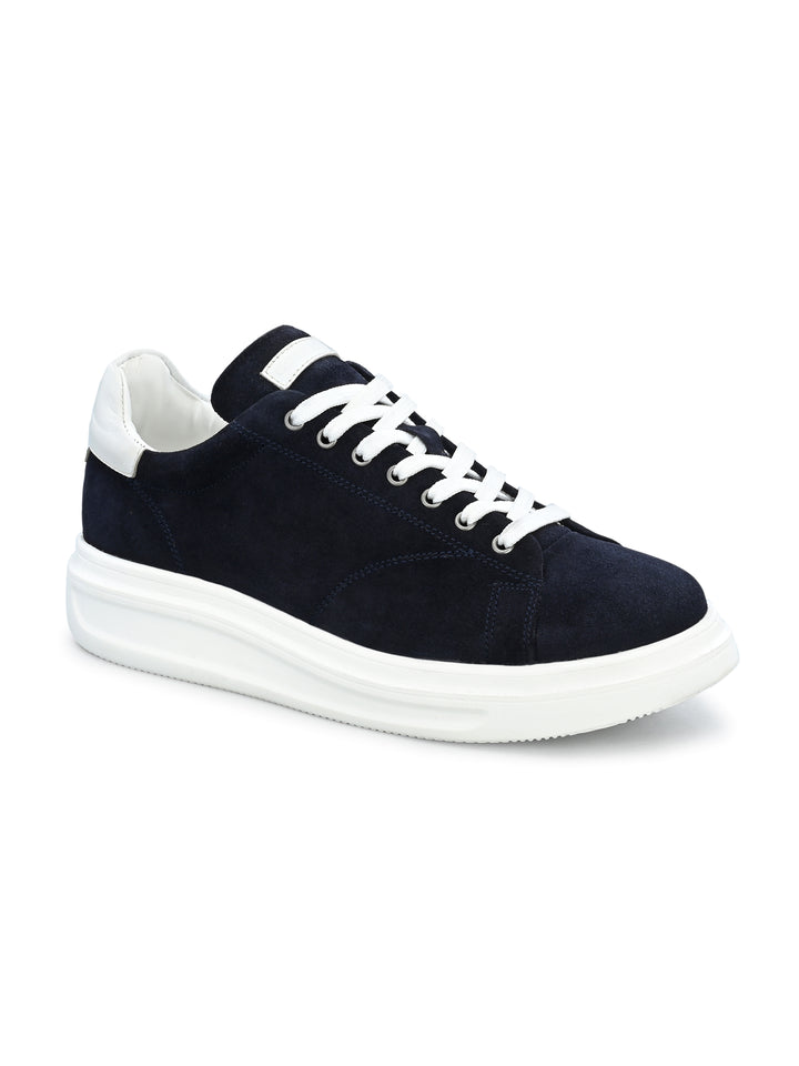 Men's Beige Casual Lace-Up Sneakers