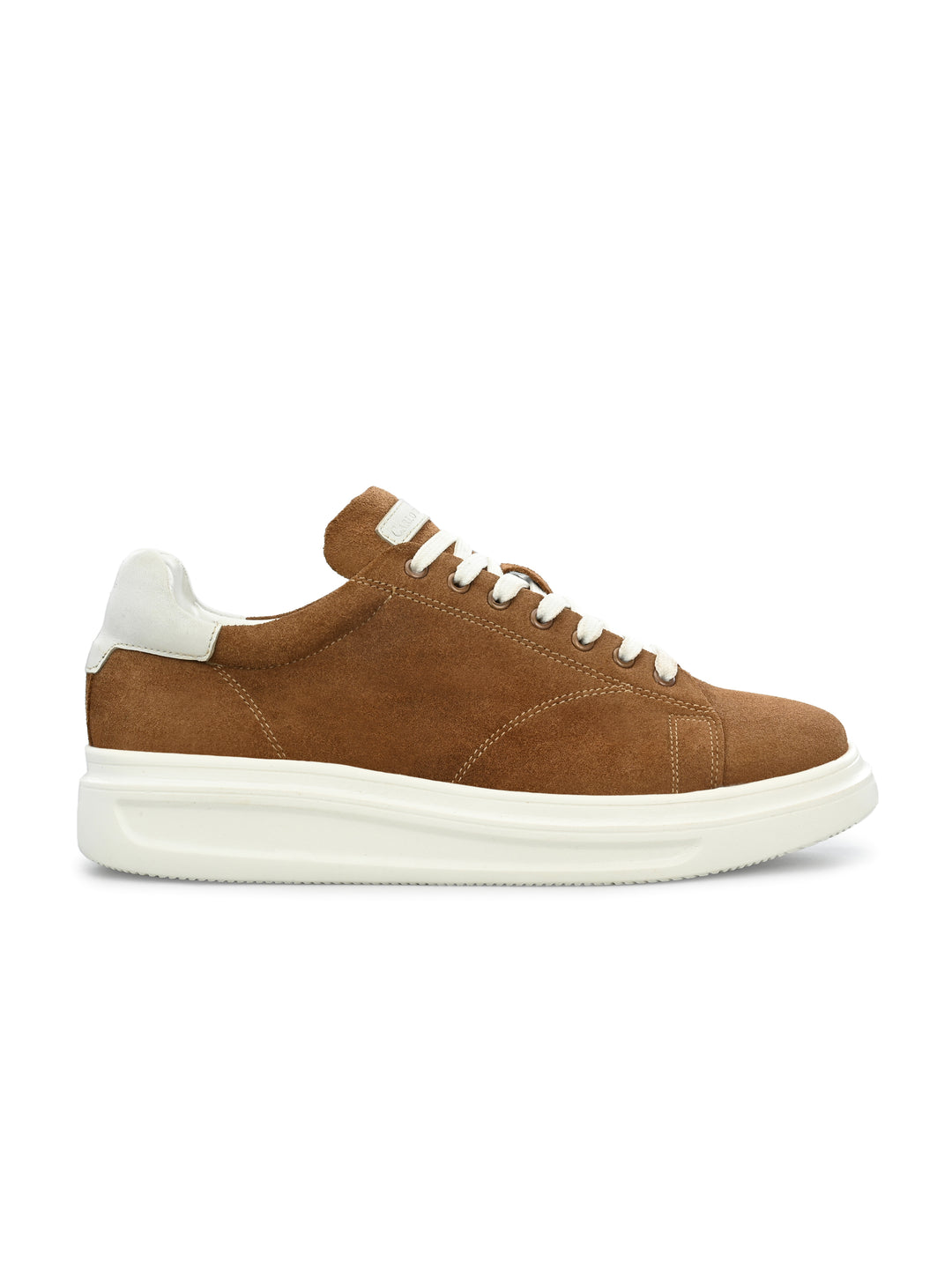 Men's Beige Casual Lace-Up Sneakers
