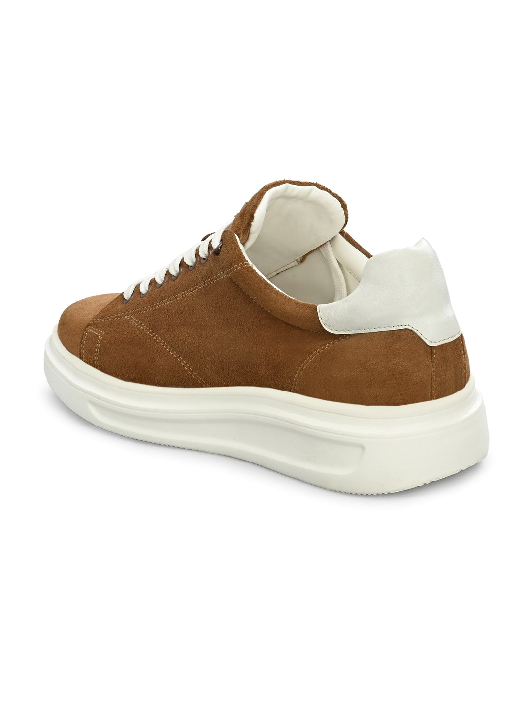 Men's Beige Casual Lace-Up Sneakers