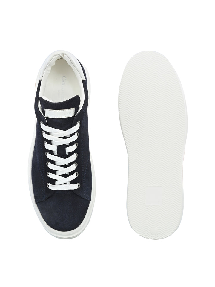 Men's Beige Casual Lace-Up Sneakers
