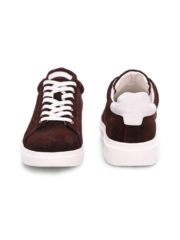 Men's Beige Casual Lace-Up Sneakers