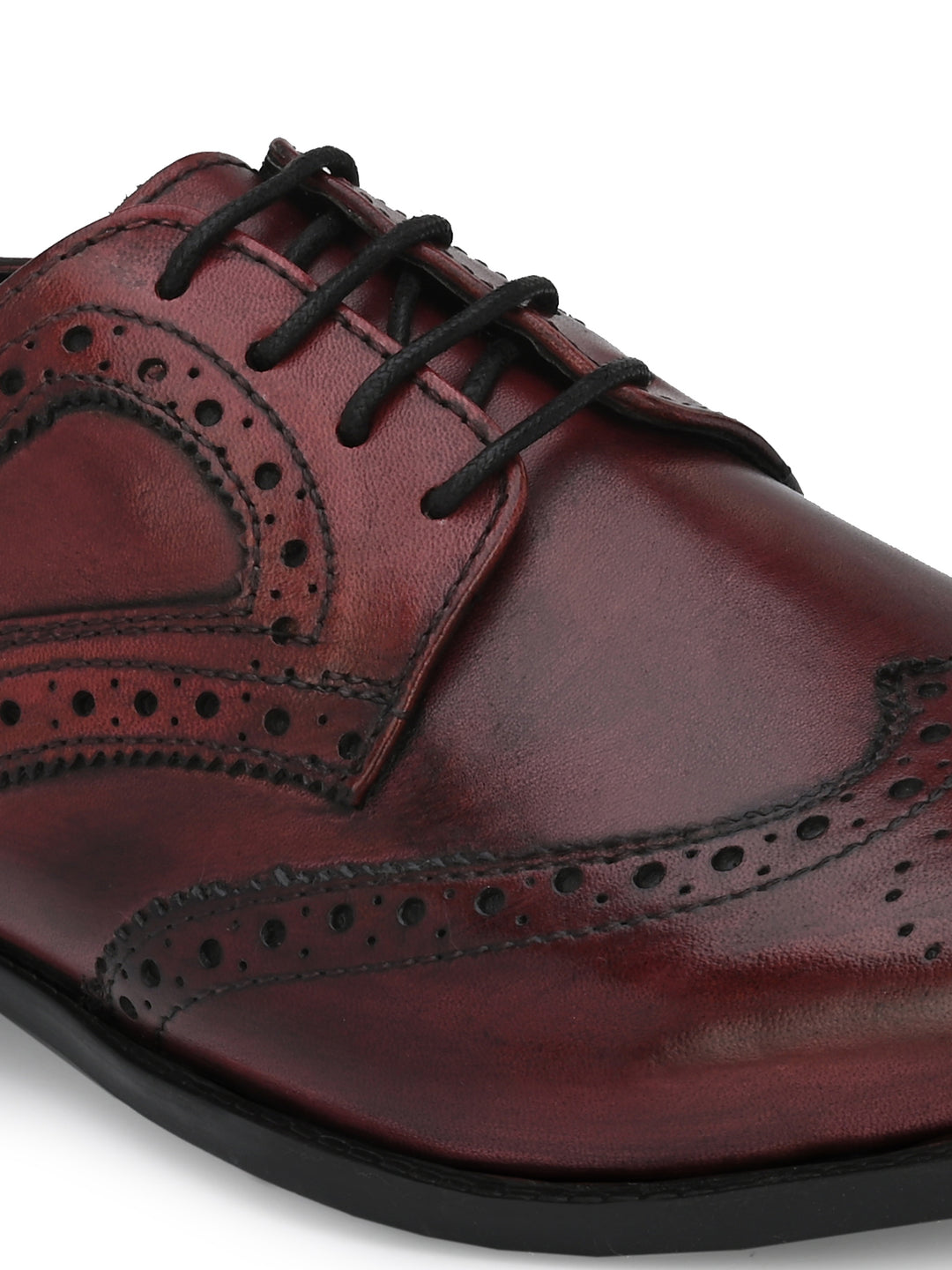 Men's Genuine Burnish Leather Lace up Formal Brogue Shoe / Premium Collection