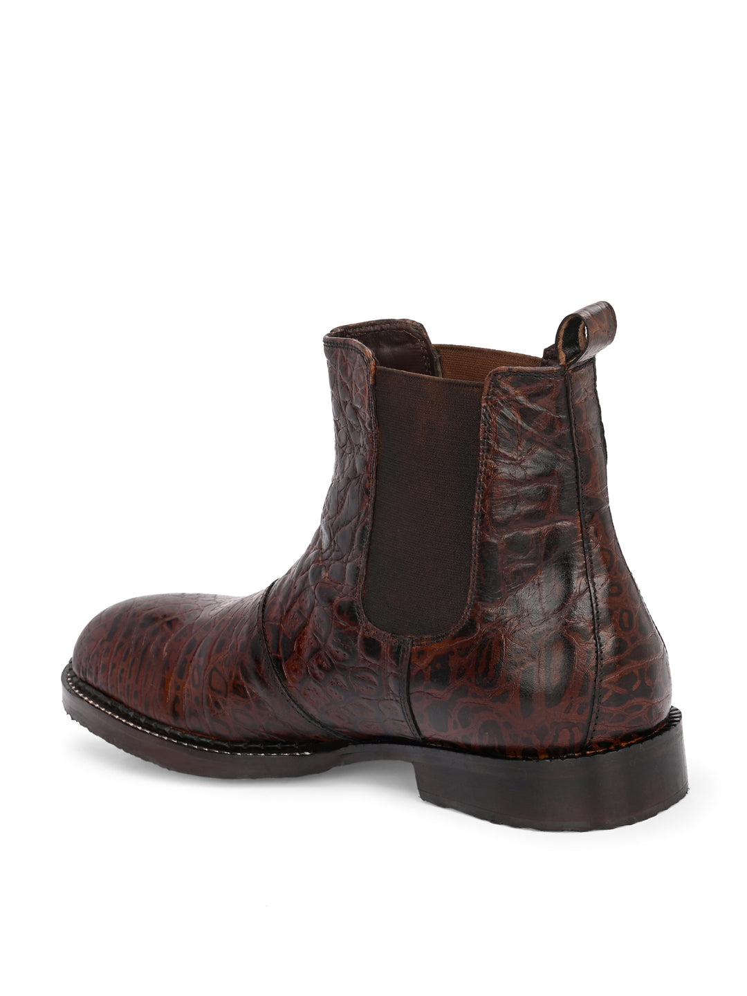 Mens Croco Printed leather Slip On chelsea Boot