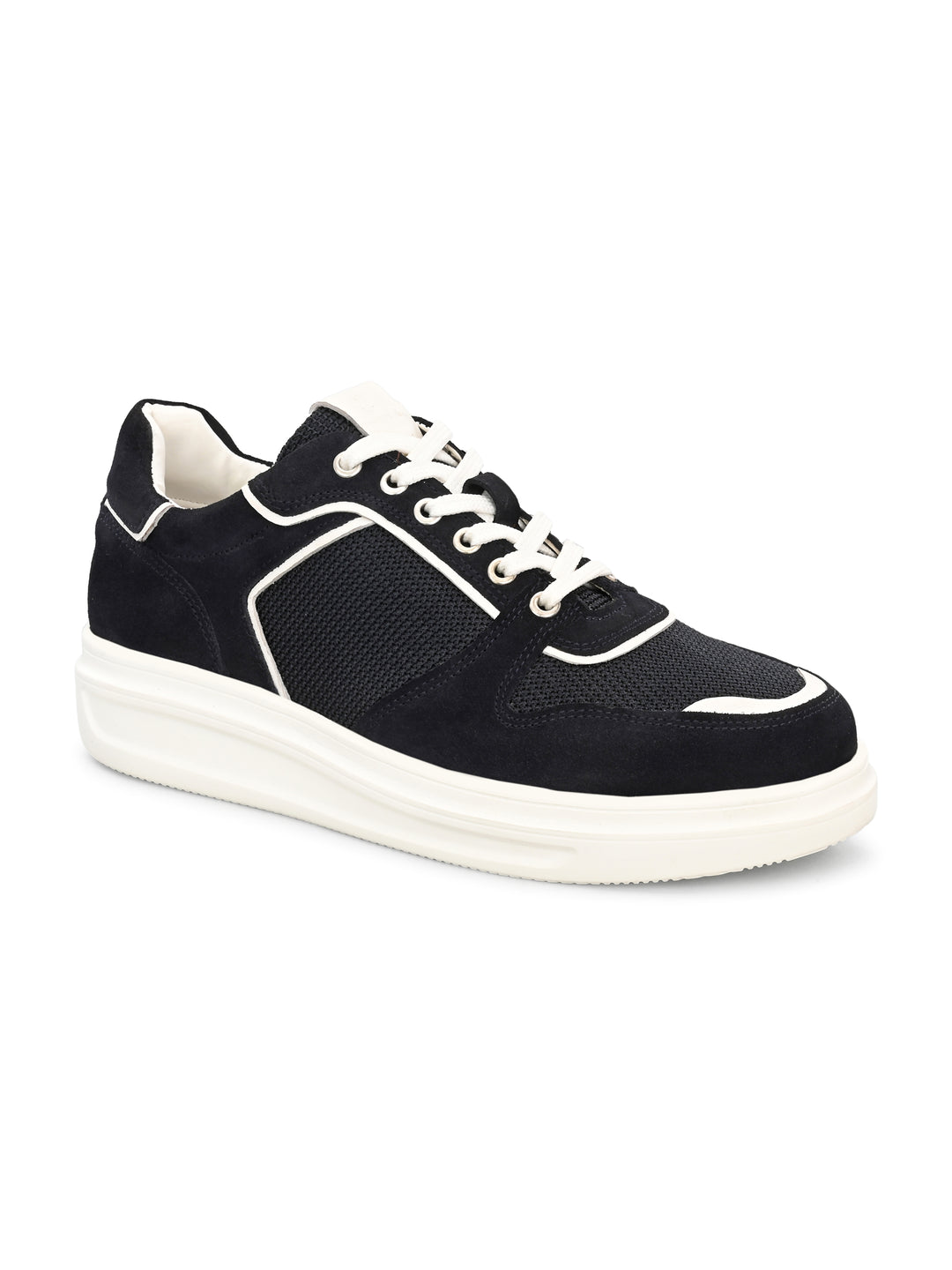 Mens Genuine Leather Lace Up  Casual Sneaker