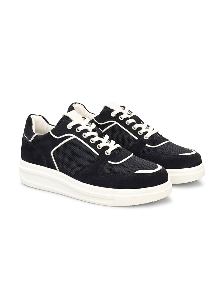 Mens Genuine Leather Lace Up  Casual Sneaker