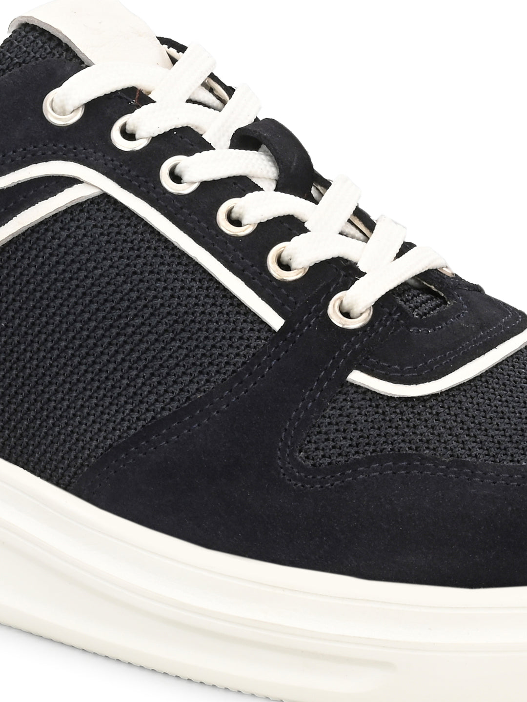 Mens Genuine Leather Lace Up  Casual Sneaker