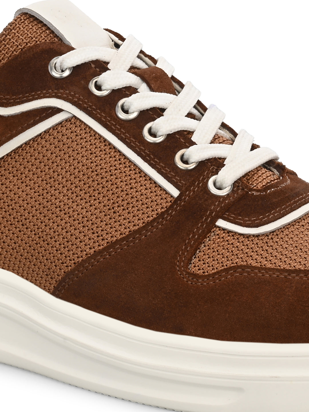 Mens Genuine Leather Lace Up  Casual Sneaker