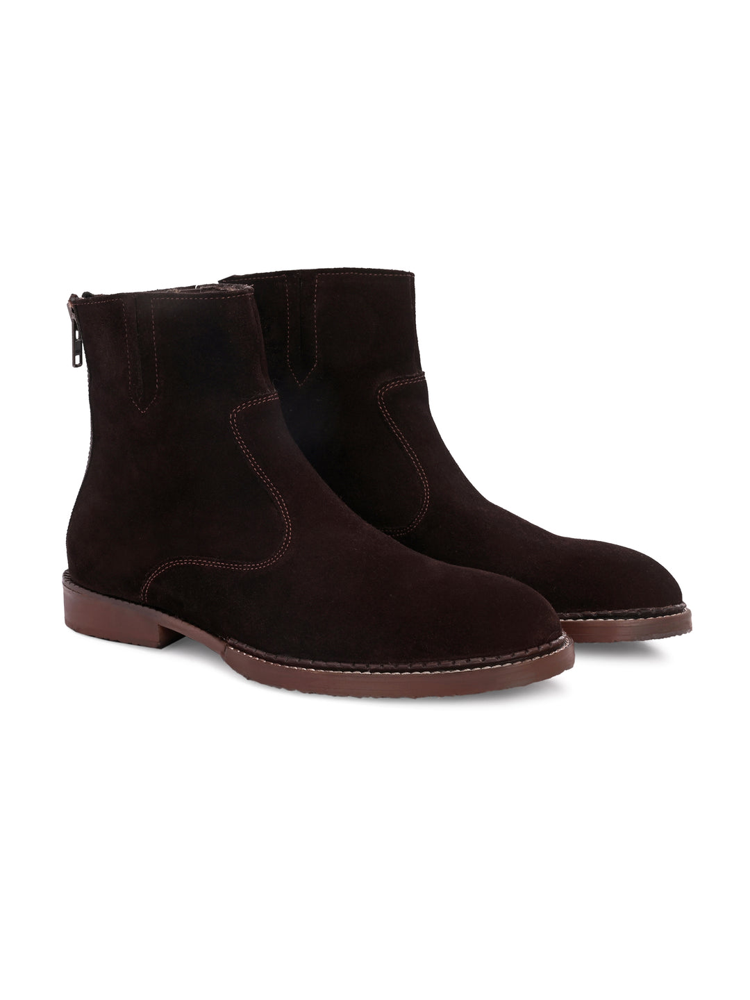 Mens Genuine Leather Side Zip Ankle Boot