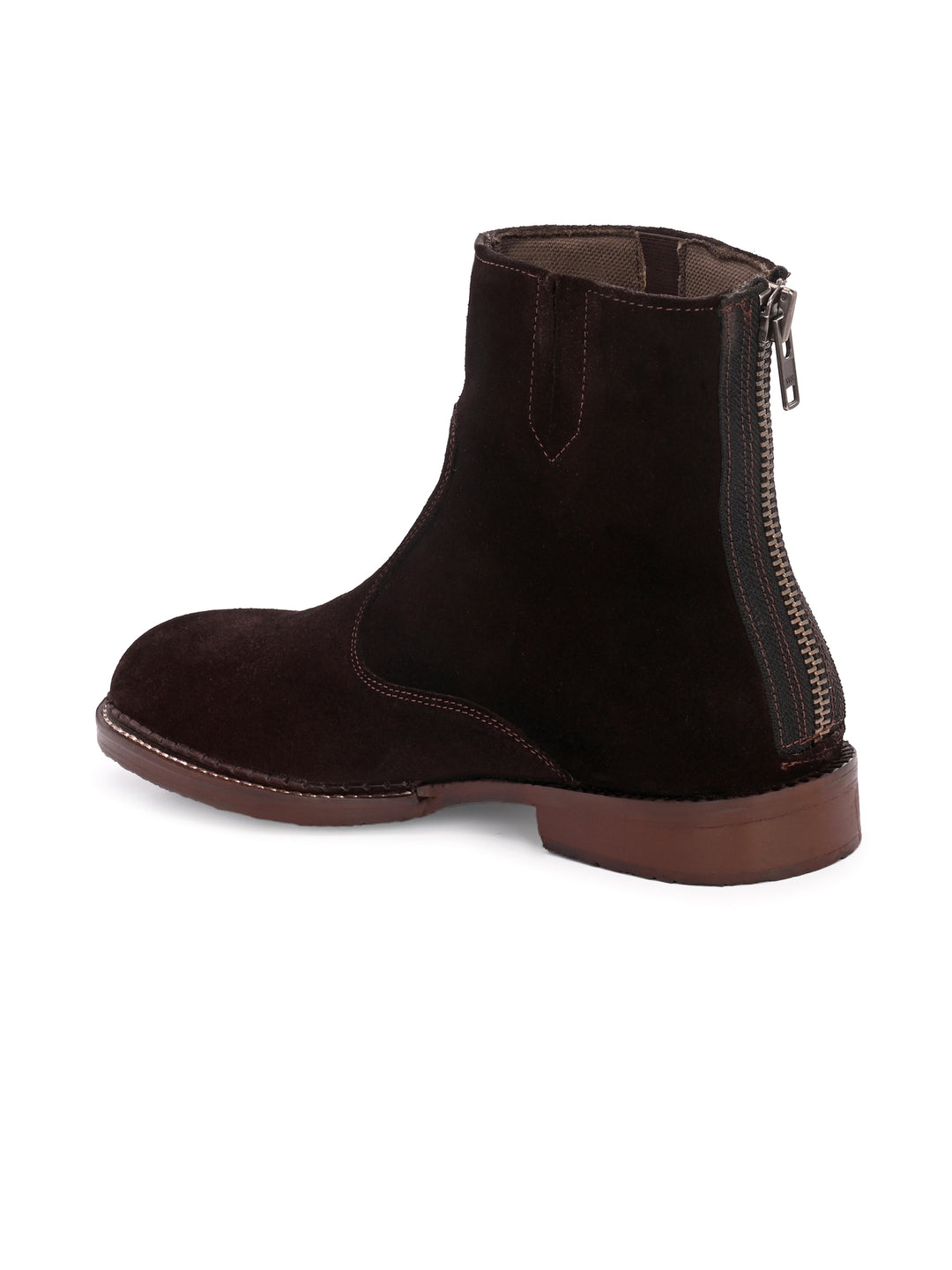 Mens Genuine Leather Side Zip Ankle Boot
