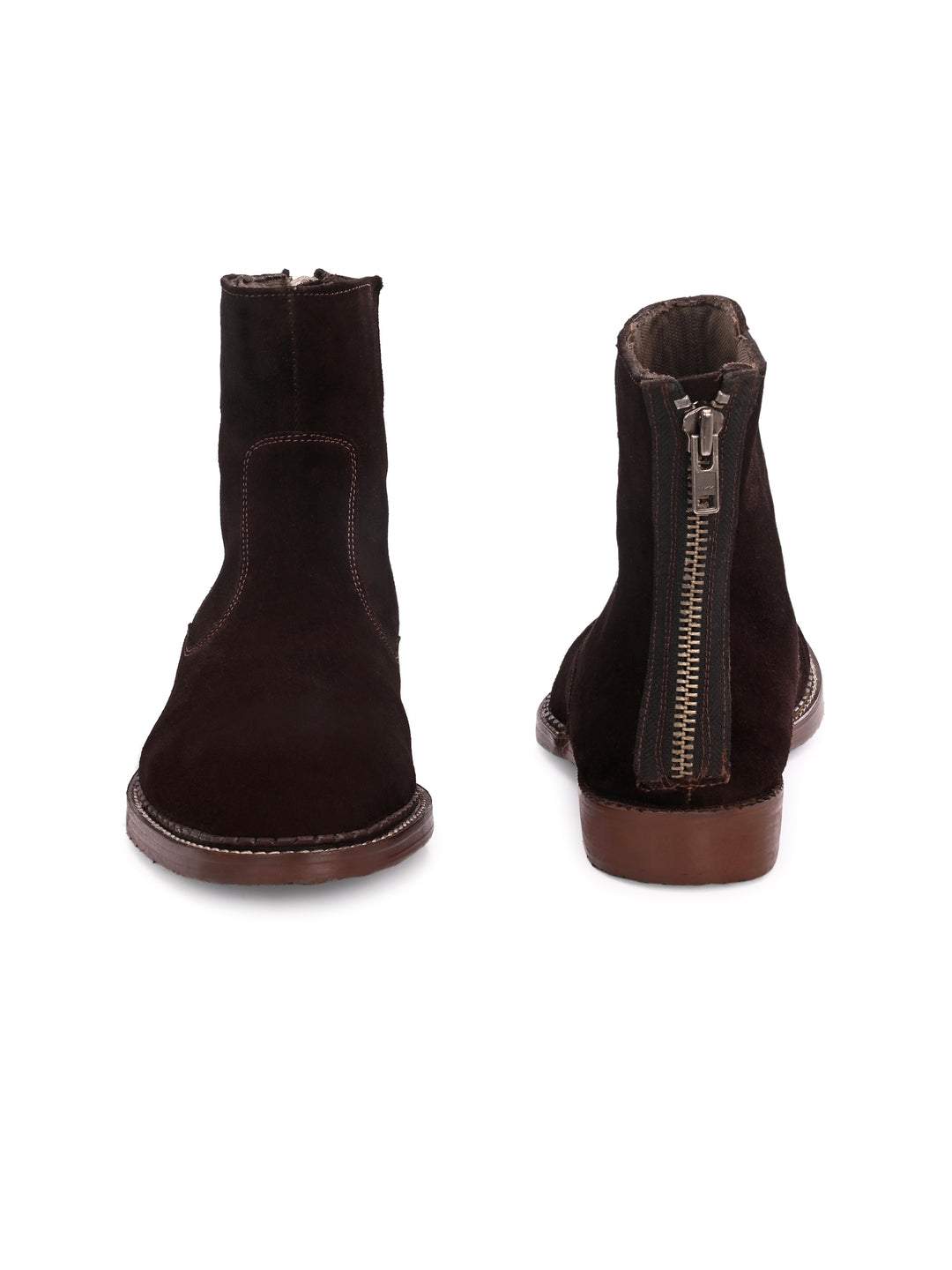 Mens Genuine Leather Side Zip Ankle Boot