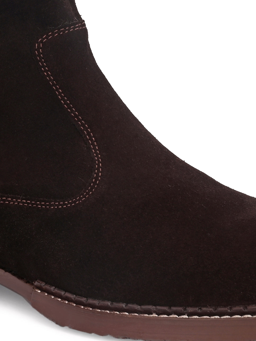 Mens Genuine Leather Side Zip Ankle Boot