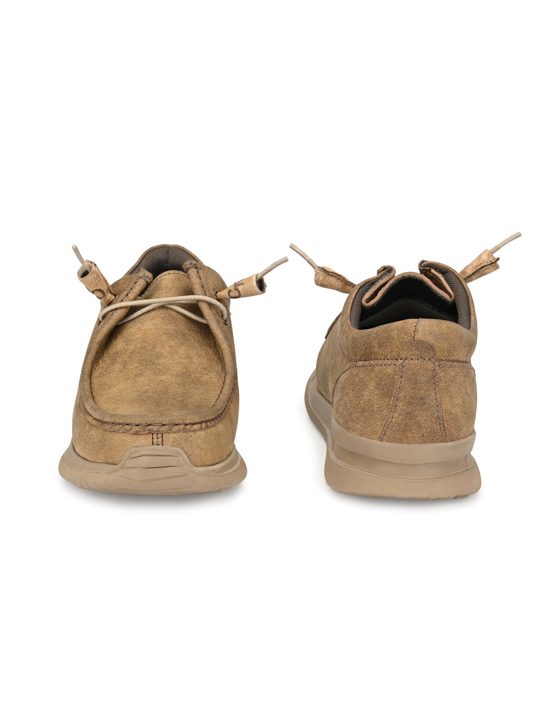 Men's Milled Leather Fancy Lace Up Casual Shoes