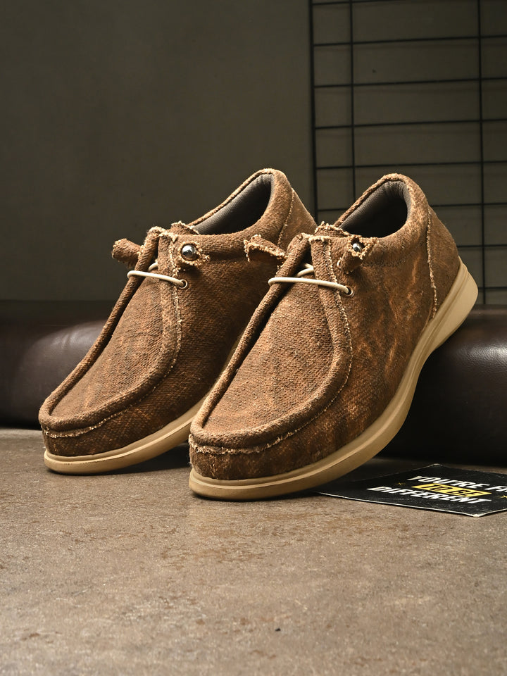 Mens Canvas Fancy Lace Up Sneaker