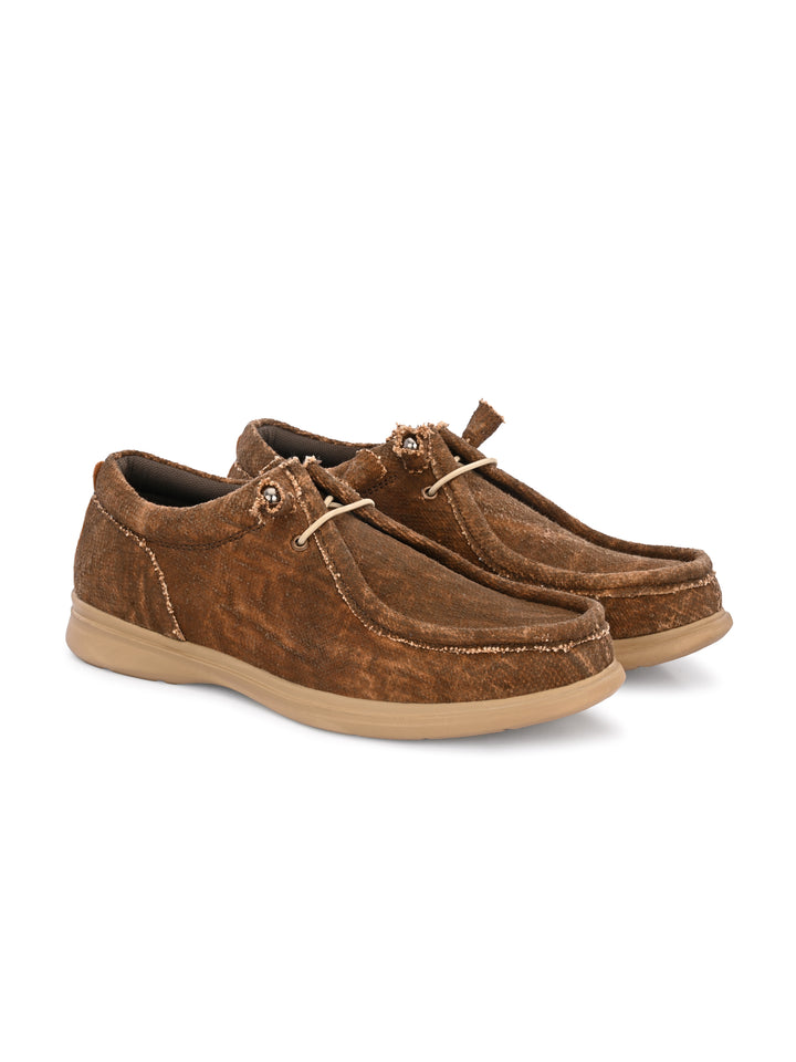 Mens Canvas Fancy Lace Up Sneaker