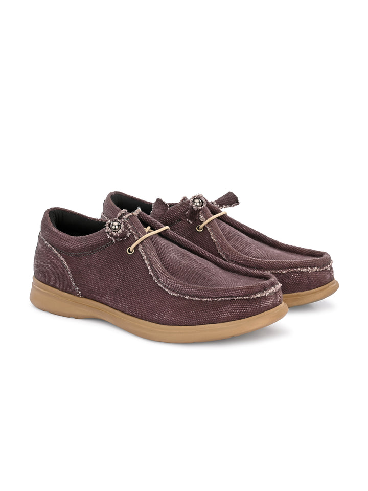 Mens Canvas Fancy Lace Up Sneaker