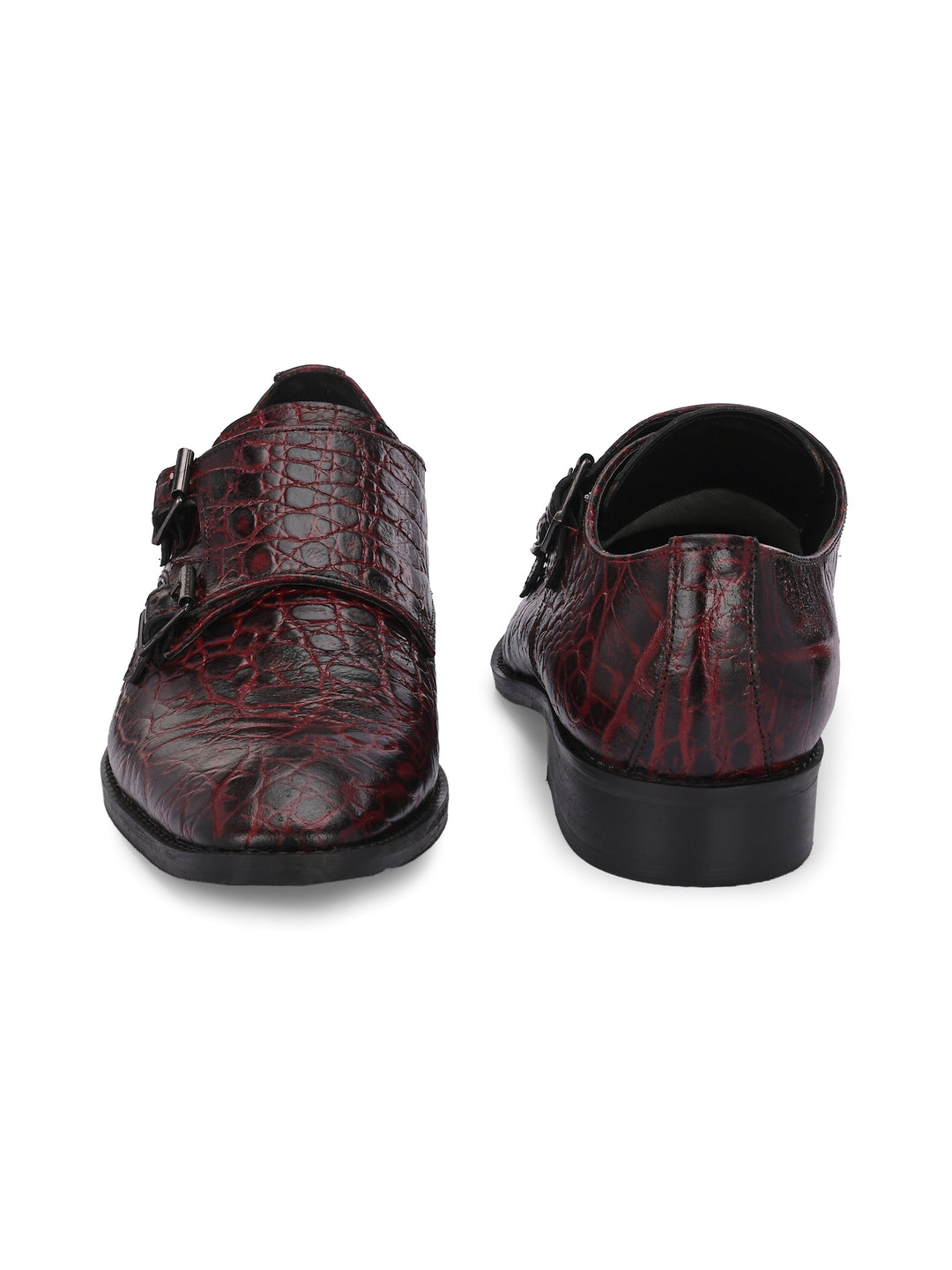 CARLO ROMANO PREMIUM RANGE ITALIAN CROCODILE PRINTED LEATHER MONK SHOE FOR MEN