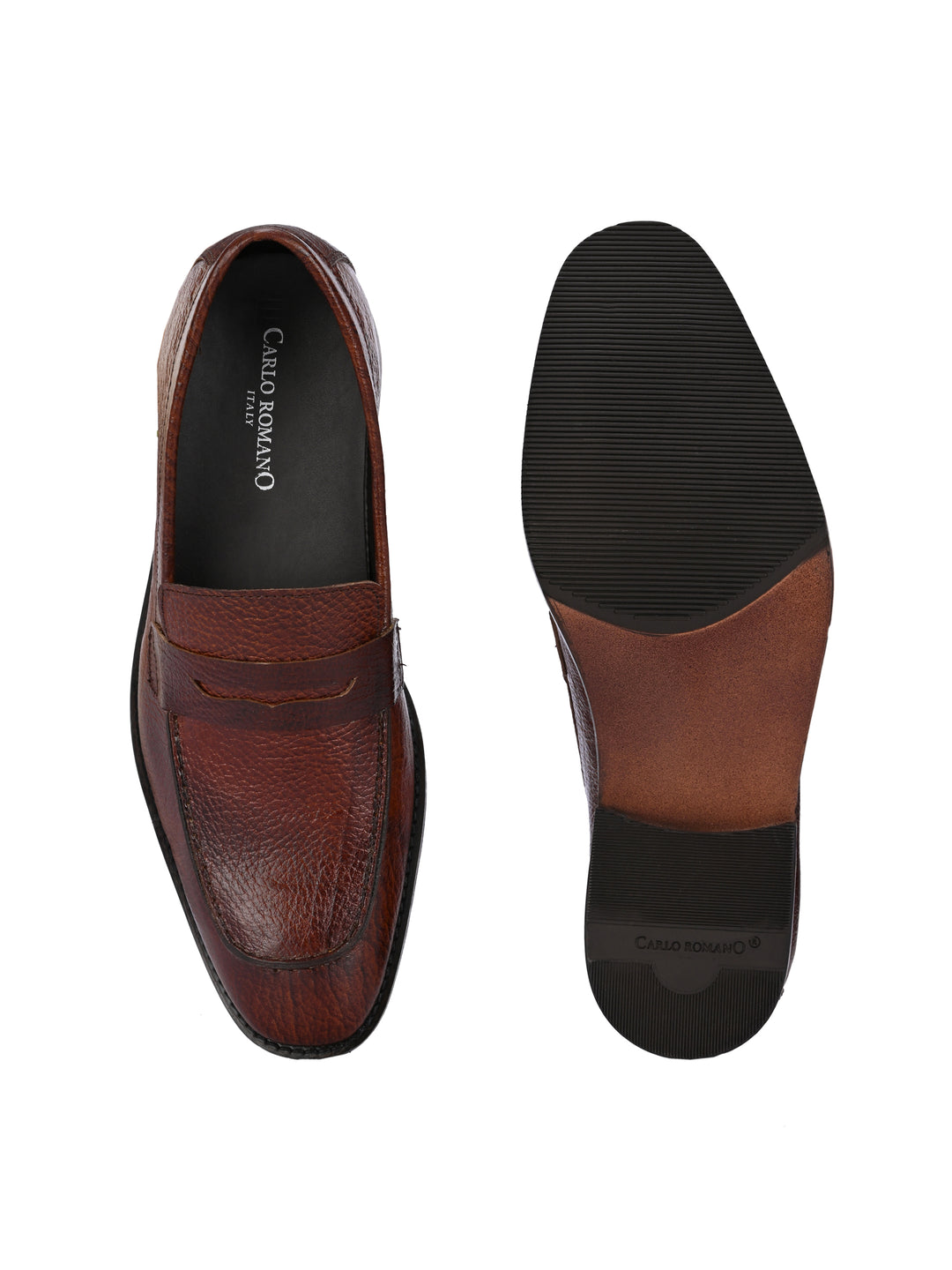 CARLO ROMANO BY WASAN TAN COLOR PREMIUM STYLISH GENUINE LEATHER MOCASSIN FOR MEN