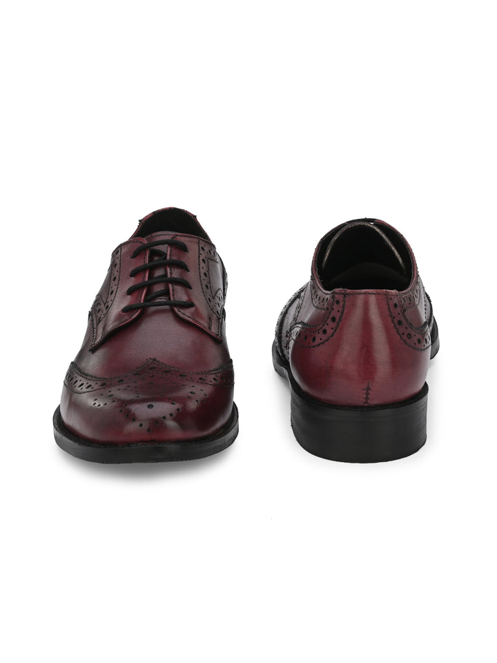 Men's Burnish Leather Formal Brogue Shoe
