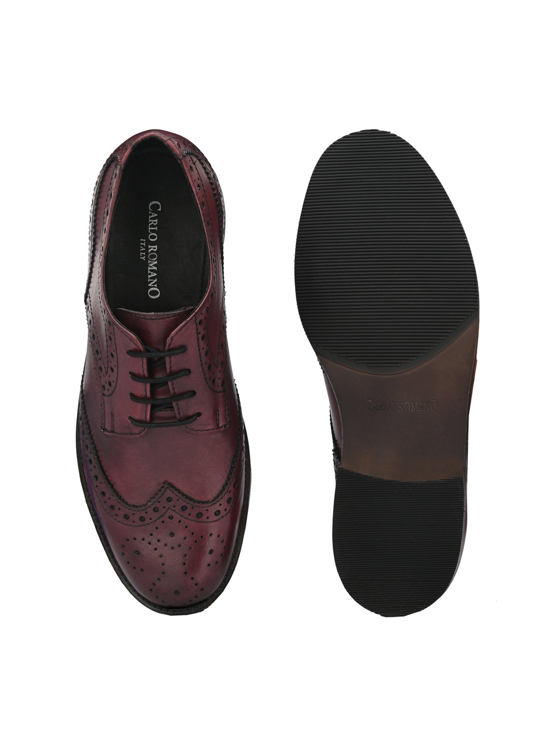 Men's Burnish Leather Formal Brogue Shoe