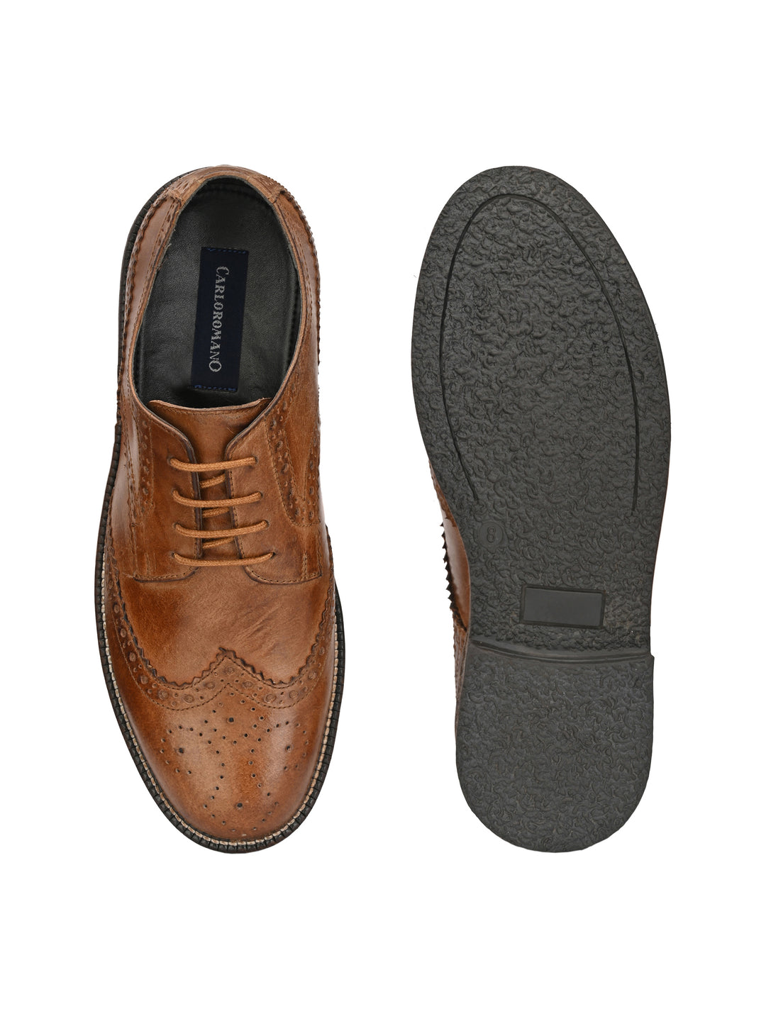 Men's Burnish Leather Formal Brogue Shoe