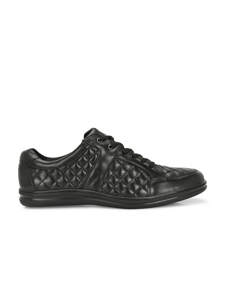 CARLO ROMANO BY WASAN BLACK COLOR  GENUINE LEATHER SNEAKER FOR MEN