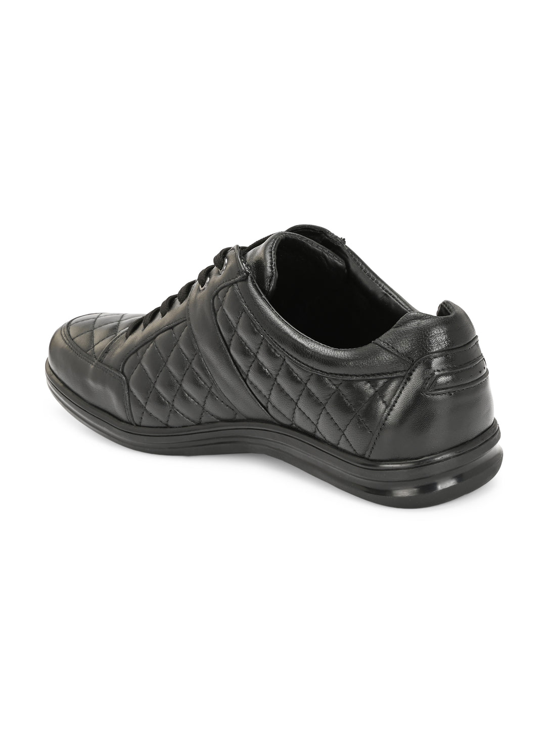 CARLO ROMANO BY WASAN BLACK COLOR  GENUINE LEATHER SNEAKER FOR MEN