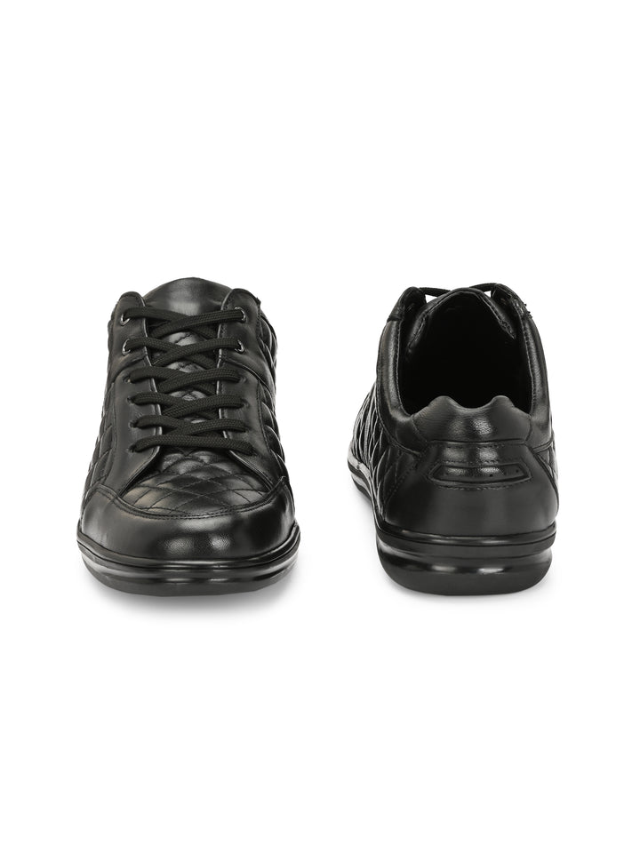 CARLO ROMANO BY WASAN BLACK COLOR  GENUINE LEATHER SNEAKER FOR MEN
