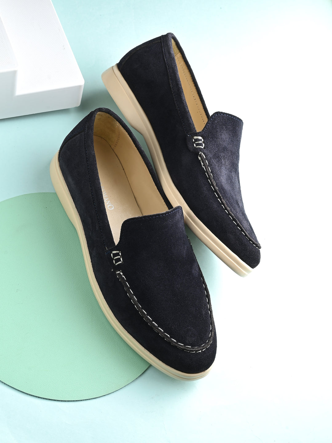 CARLO ROMANO SUEDE LEATHER STYLISH LOAFER SHOES FOR WOMEN