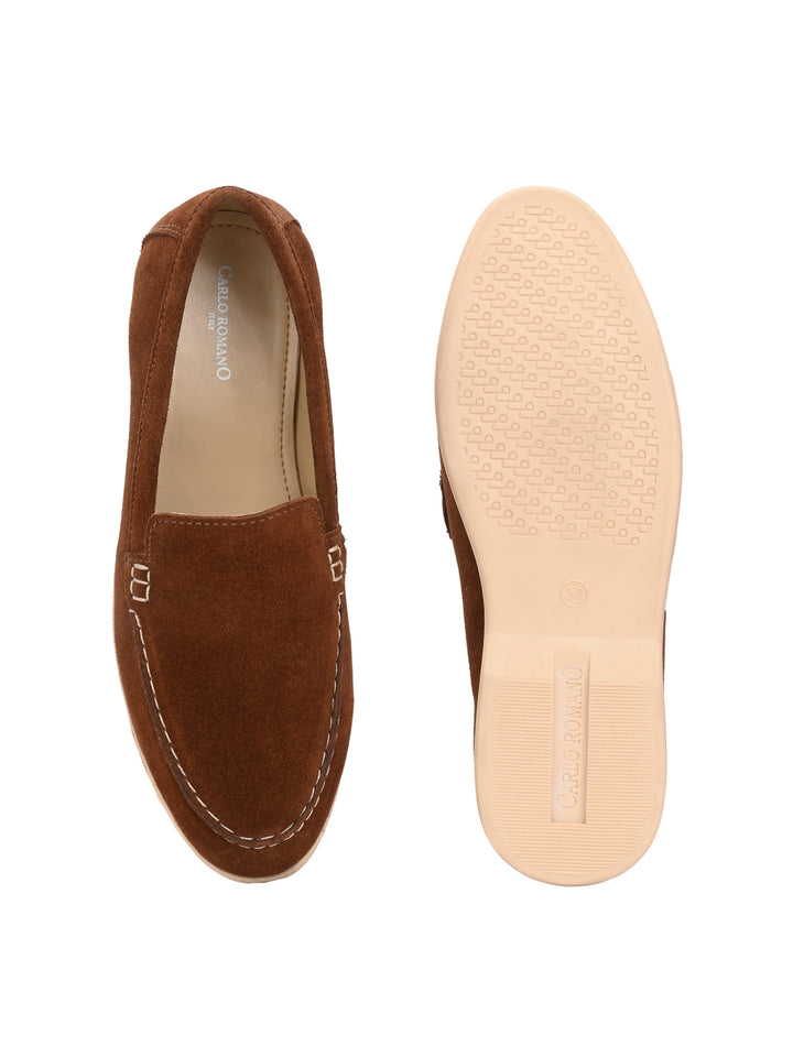 CARLO ROMANO SUEDE LEATHER STYLISH LOAFER SHOES FOR WOMEN