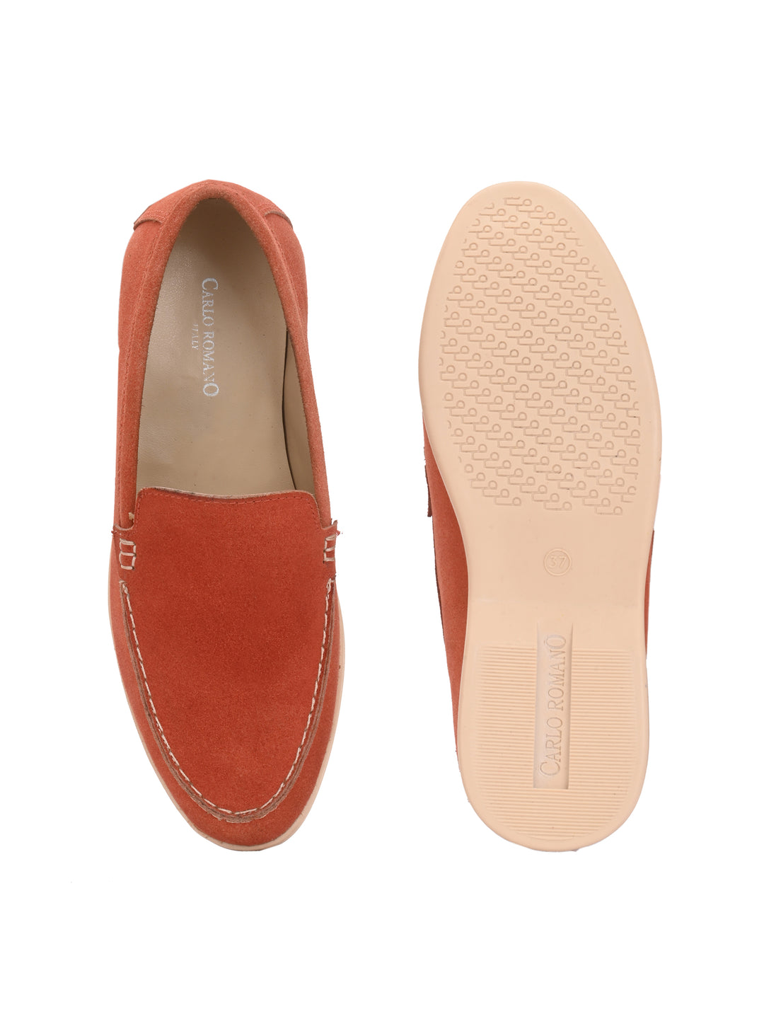 CARLO ROMANO SUEDE LEATHER STYLISH LOAFER SHOES FOR WOMEN