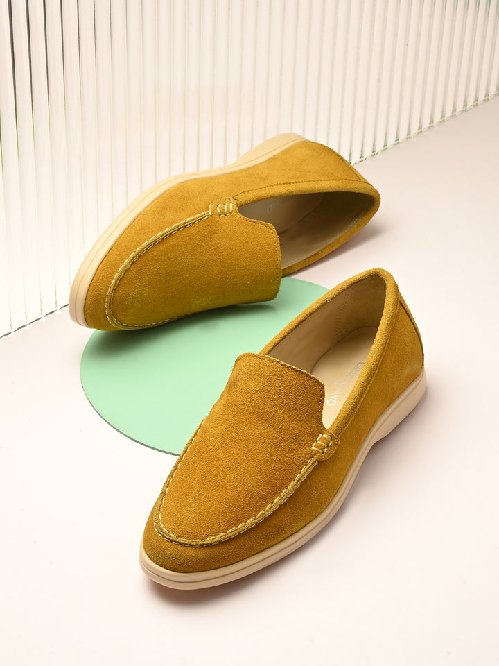 CARLO ROMANO SUEDE LEATHER STYLISH LOAFER SHOES FOR WOMEN