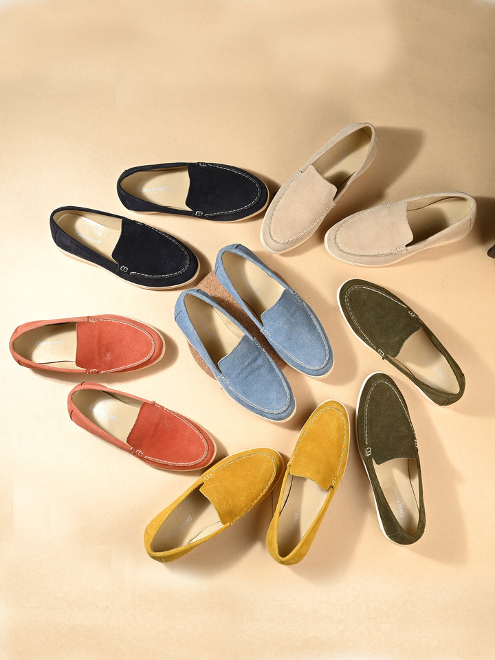CARLO ROMANO SUEDE LEATHER STYLISH LOAFER SHOES FOR WOMEN