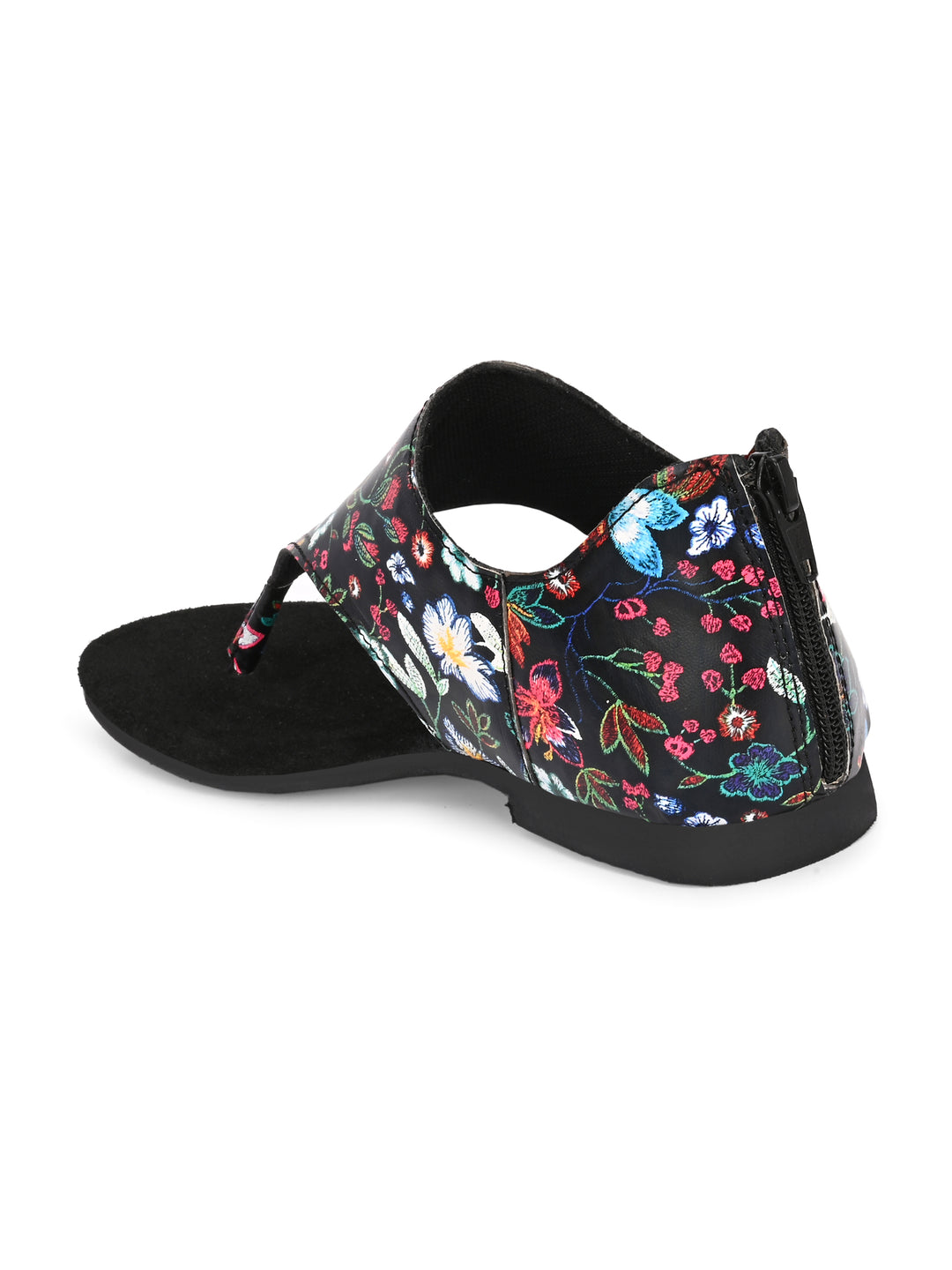 CARLO ROMANO VEGAN LEATHER FLAT SANDAL FOR WOMEN