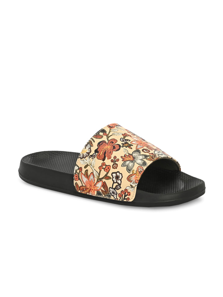 Womens Vegan Leather Sliders