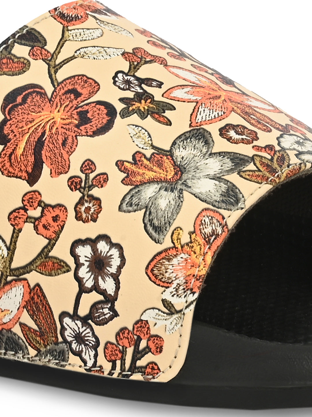 Womens Vegan Leather Sliders