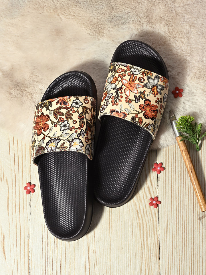 Womens Vegan Leather Sliders