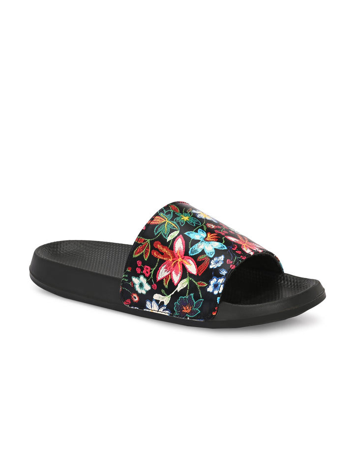Womens Vegan Leather Sliders