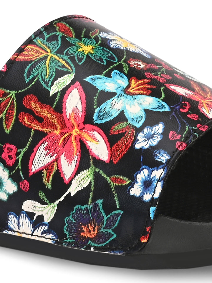 Womens Vegan Leather Sliders