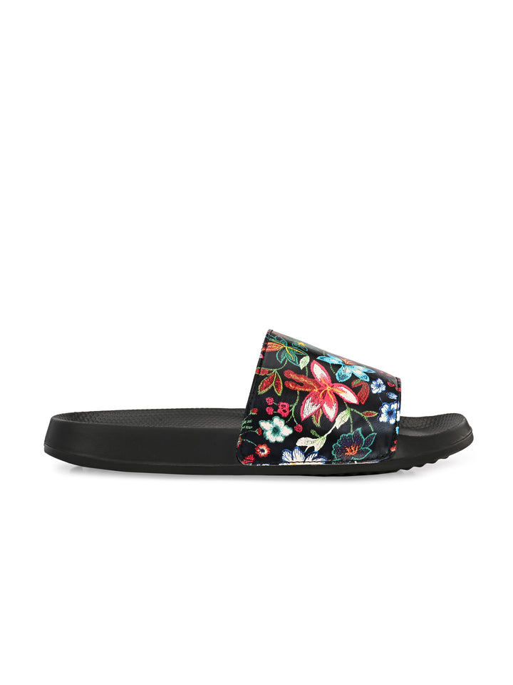 Womens Vegan Leather Sliders