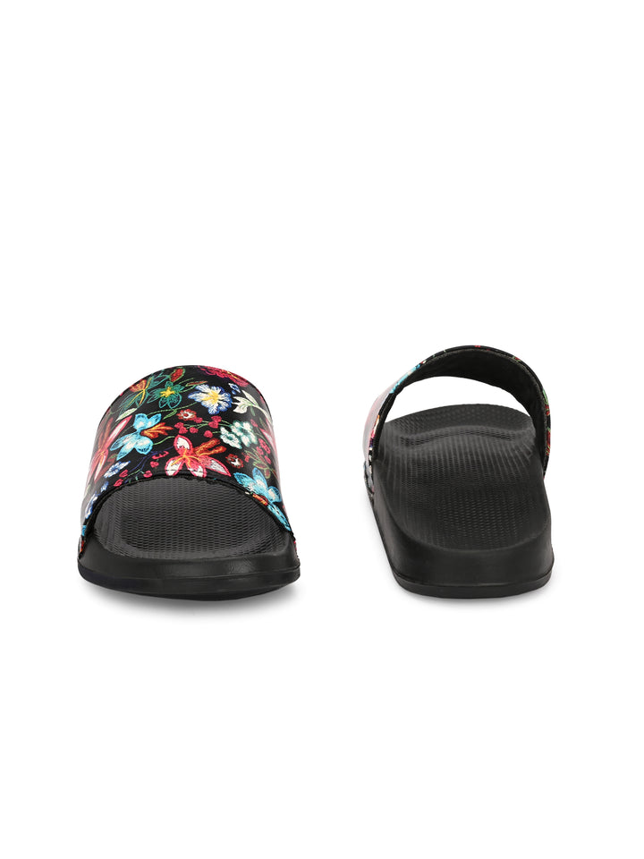 Womens Vegan Leather Sliders